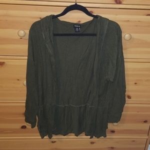 Torrid Hooded Perplum Cardigan